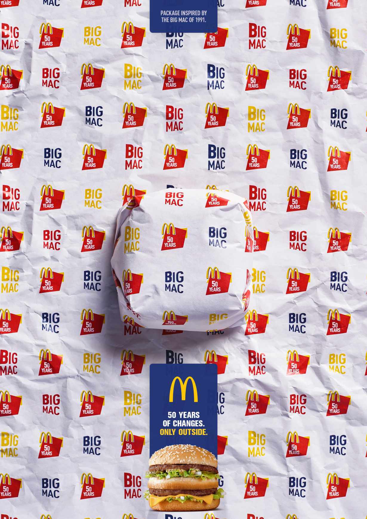 McDonald's Print Ad - Big Mac - Packed in History - 1991 McDonald's Print Ad - Big Mac - Packed in History - 1991