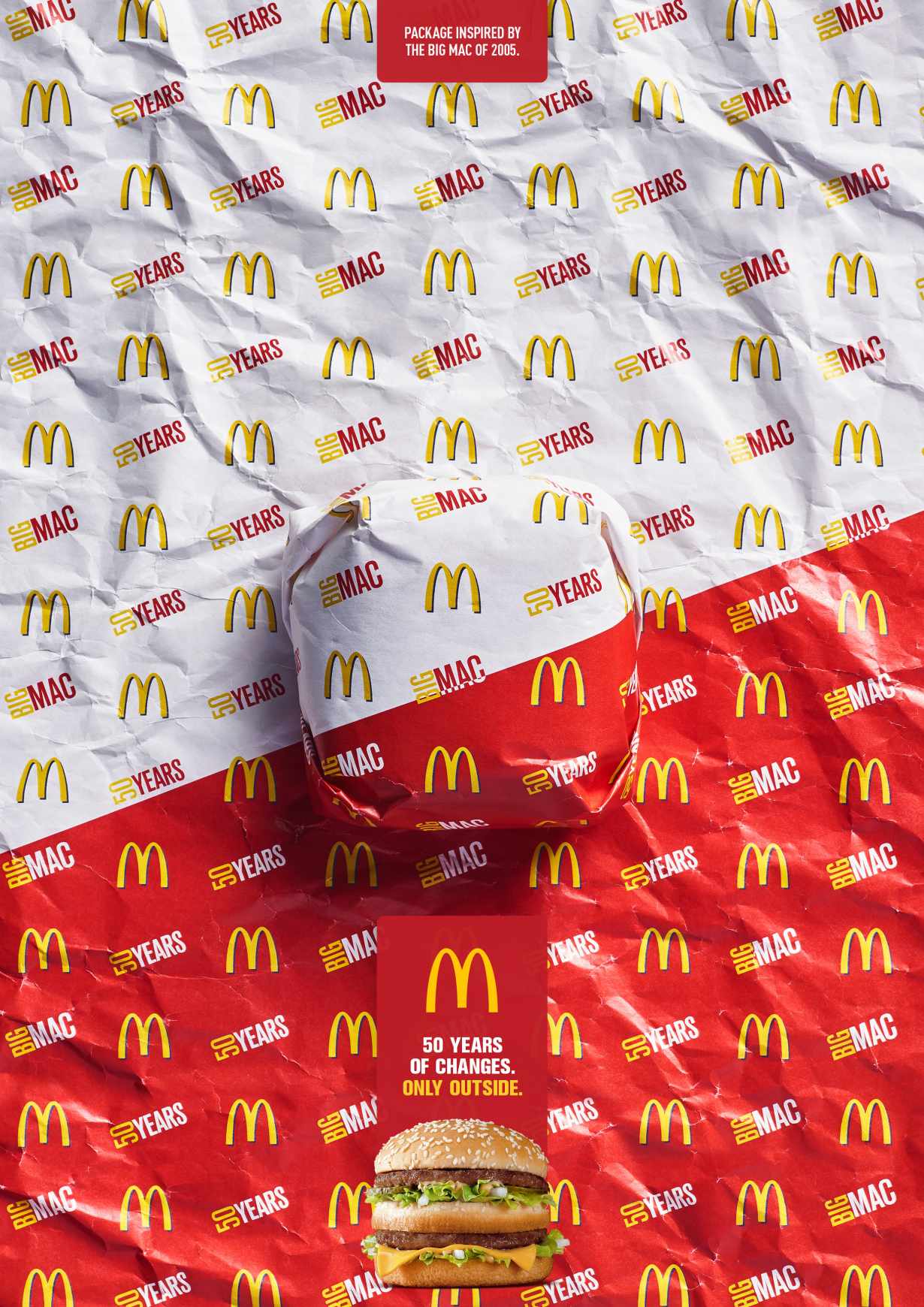 McDonald's Print Ad - Big Mac - Packed in History - 2005 McDonald's Print Ad - Big Mac - Packed in History - 2005