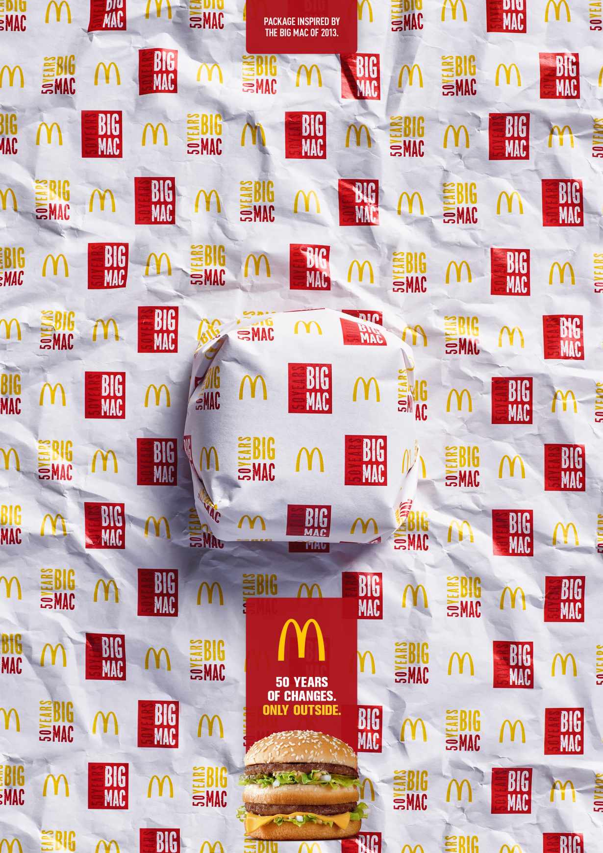 McDonald's Print Ad - Big Mac - Packed in History - 2013 McDonald's Print Ad - Big Mac - Packed in History - 2013