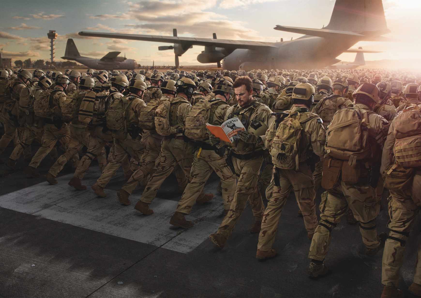 Reporter Magazine Print Ad - Changing Your Perspective - Questioning War                                      