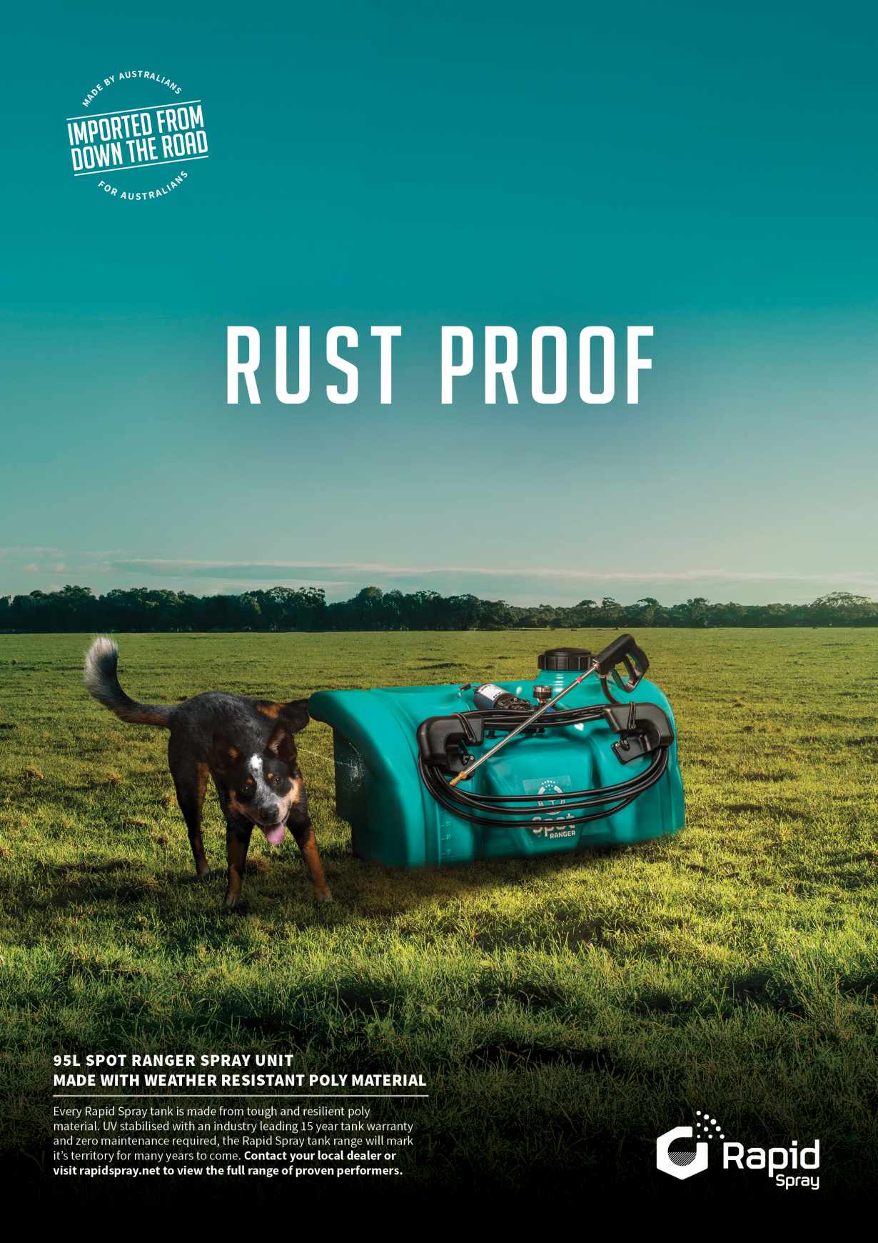 Advertisement by Redhanded, Australia Rapid Spray Print Ad - Rust Proof