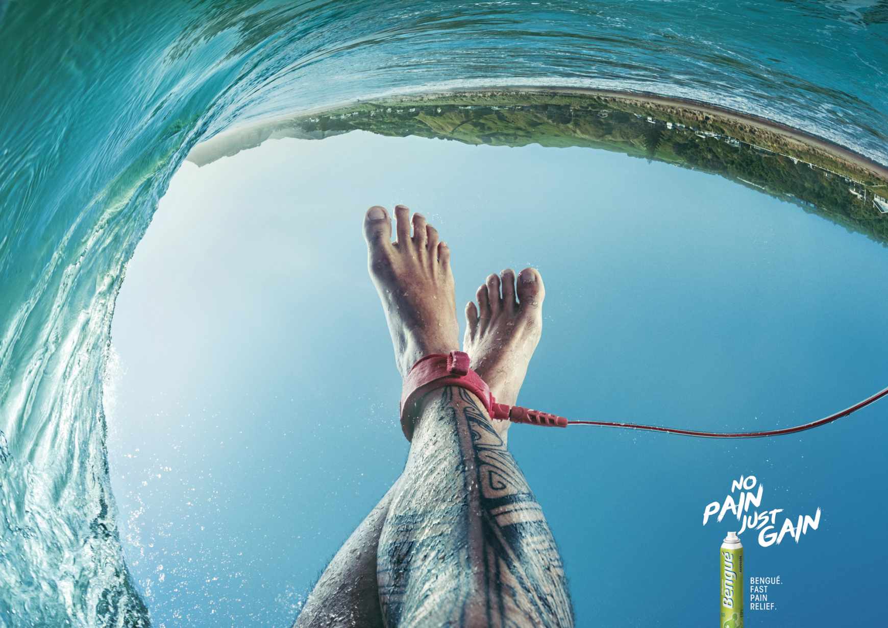 Balsamo Bengué Print Ad - Bengué Relax - Surfing