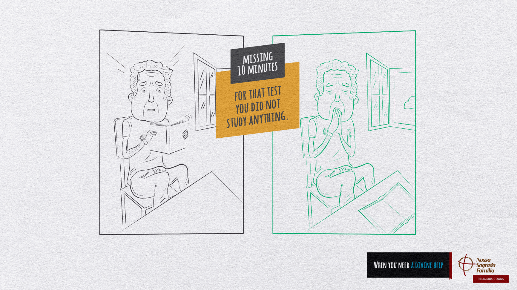 Nossa Sagrada Família Print Ad - When You Need a Divine Help, 2