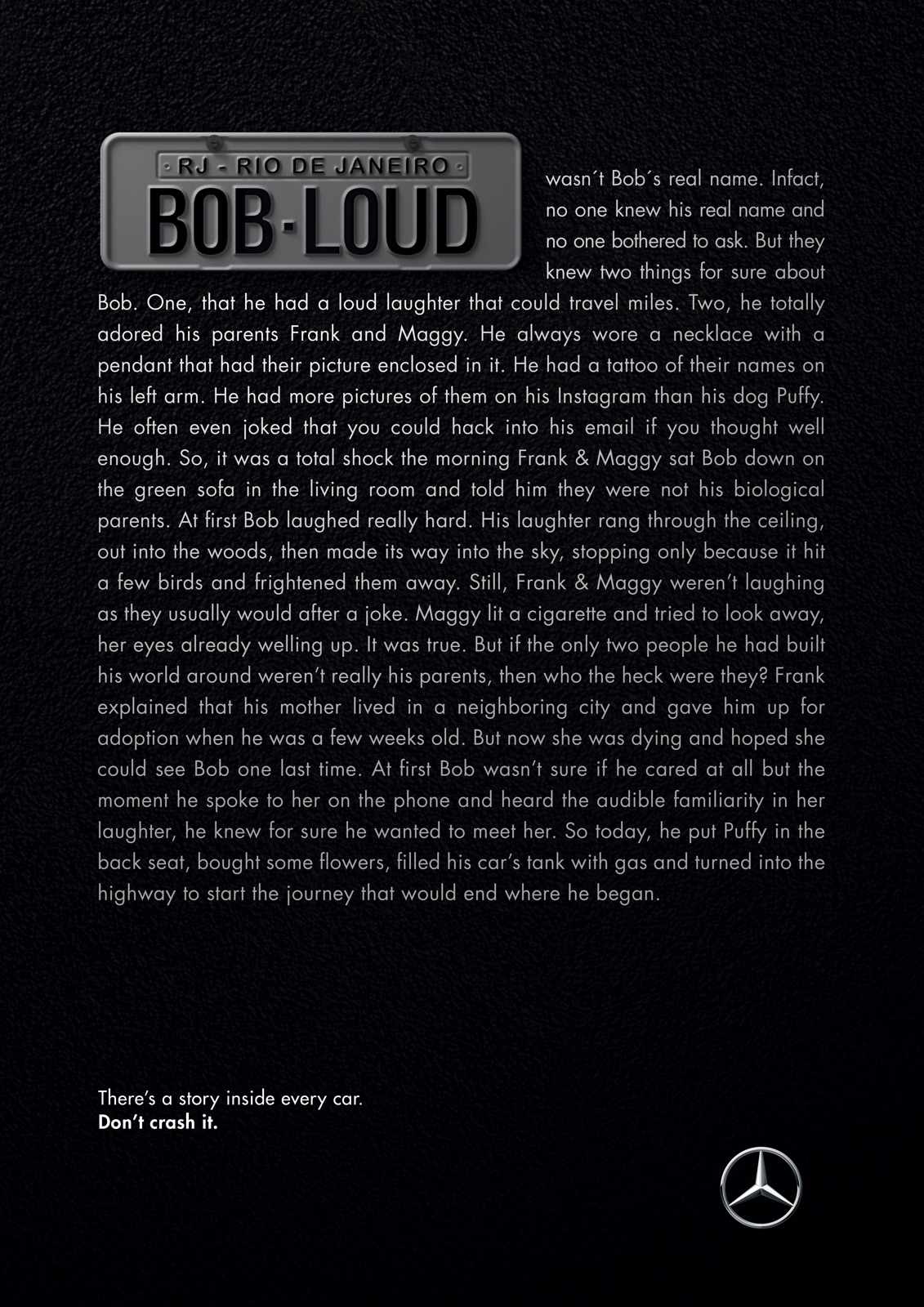 Mercedes Print Ad - Road Story - Bob Loud 