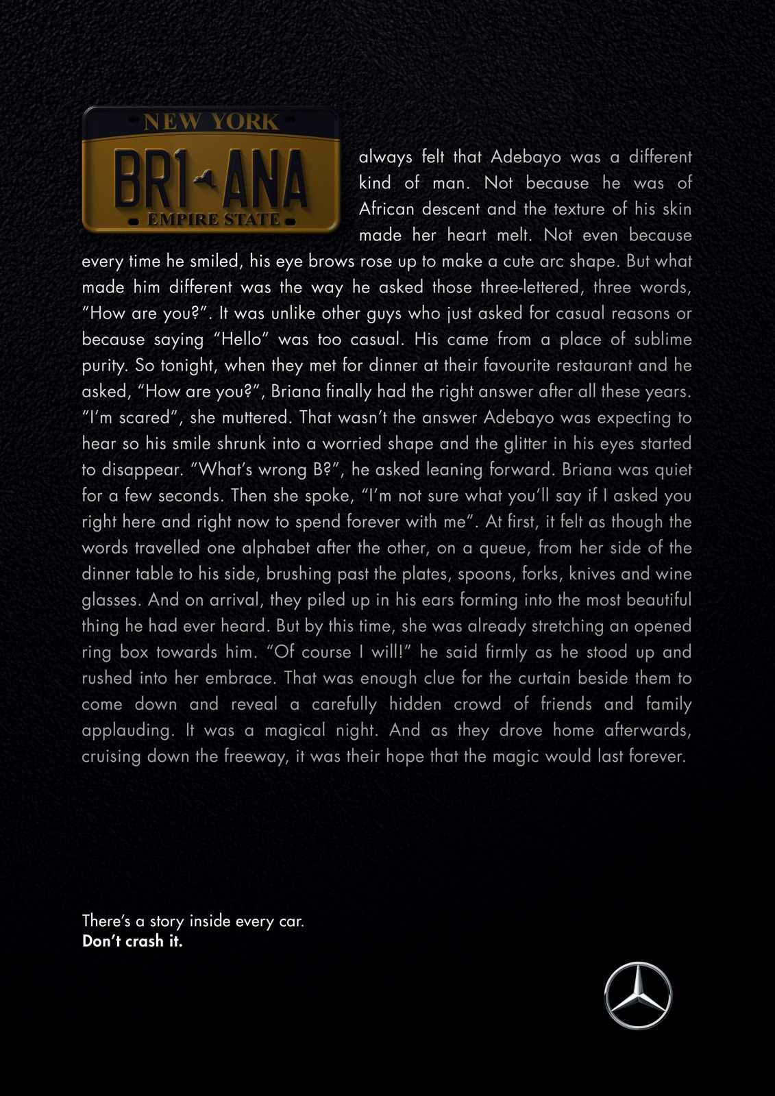 Mercedes Print Ad - Road Story - Briana 