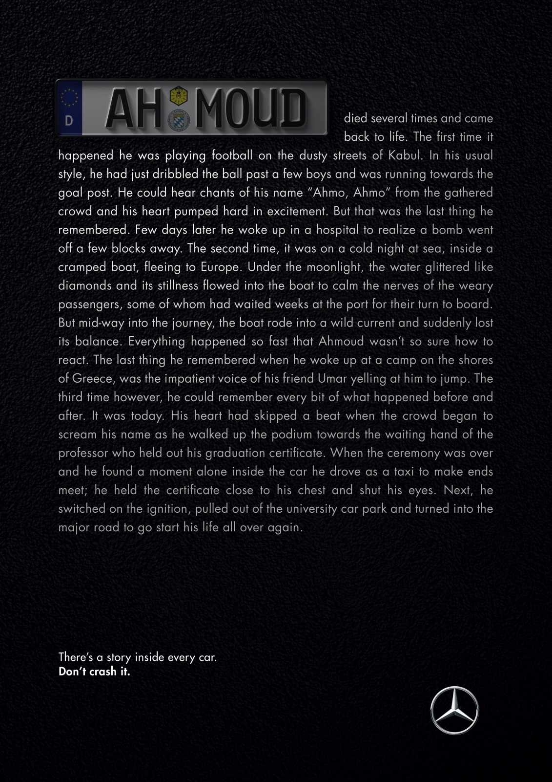Mercedes Print Ad - Road Story - Ahmoud