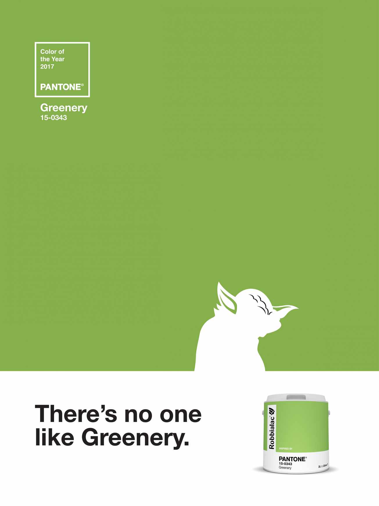 Robbialac Print Ad - Greenery Icons, Yoda