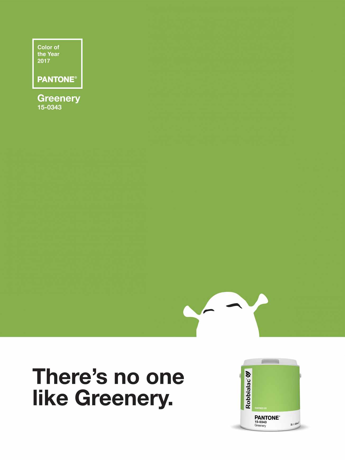 Robbialac Print Ad - Greenery Icons, Shrek 