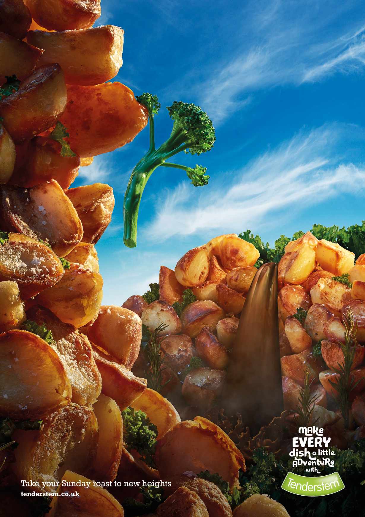 Tenderstem Print Ad - Rock Climbing