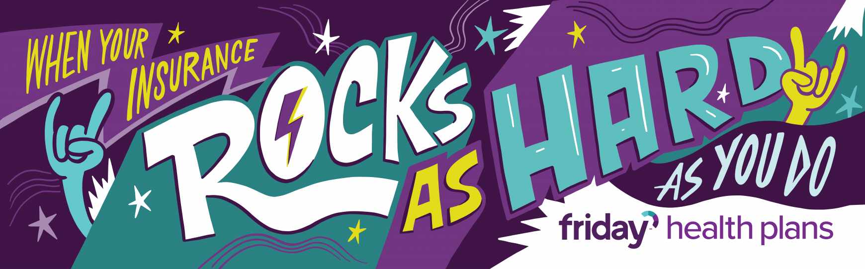 Friday Health Plans Outdoor Ad - Rocks