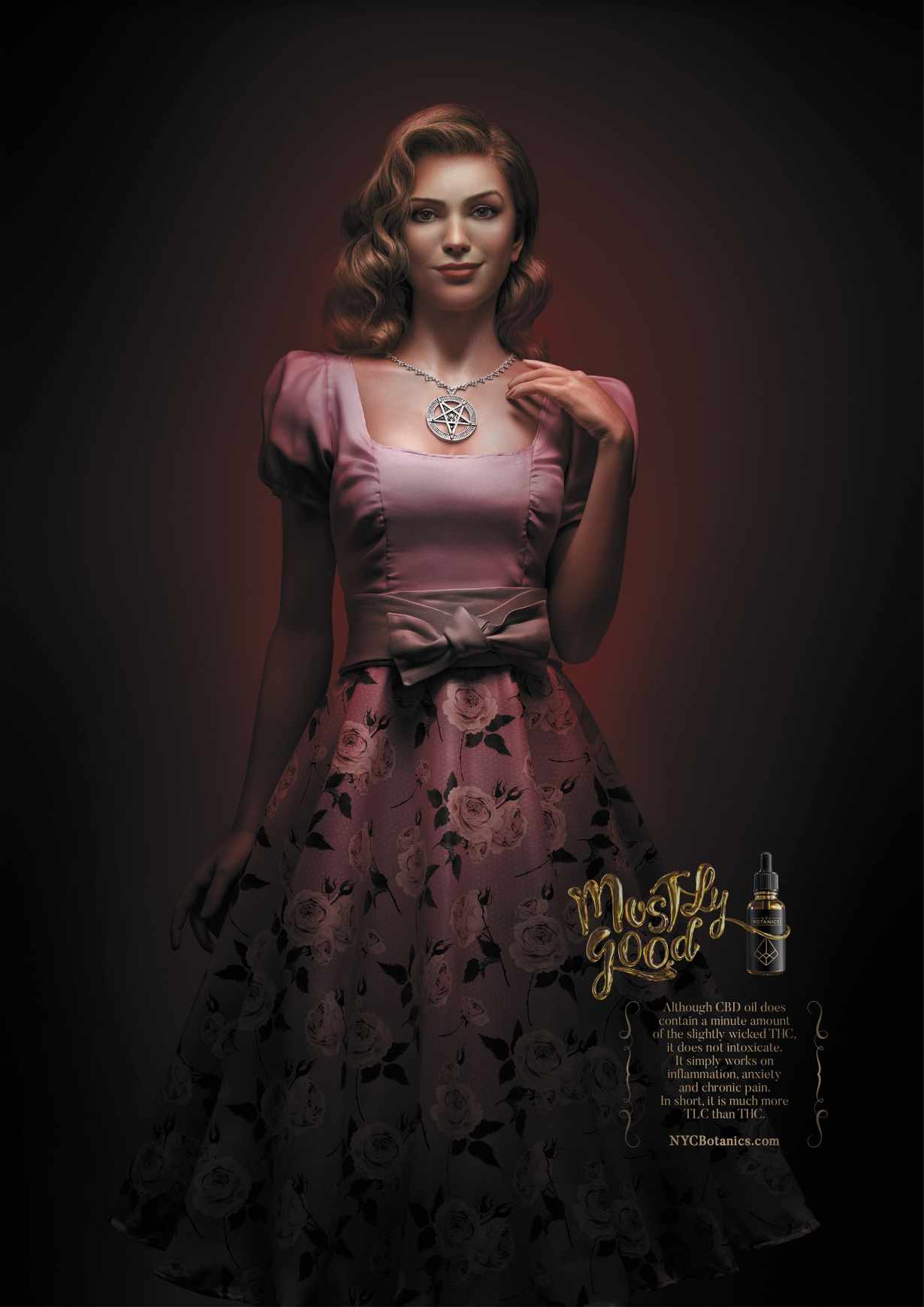 NYC Botanics Print Ad - Mostly Good - Satanic Stepford Wife