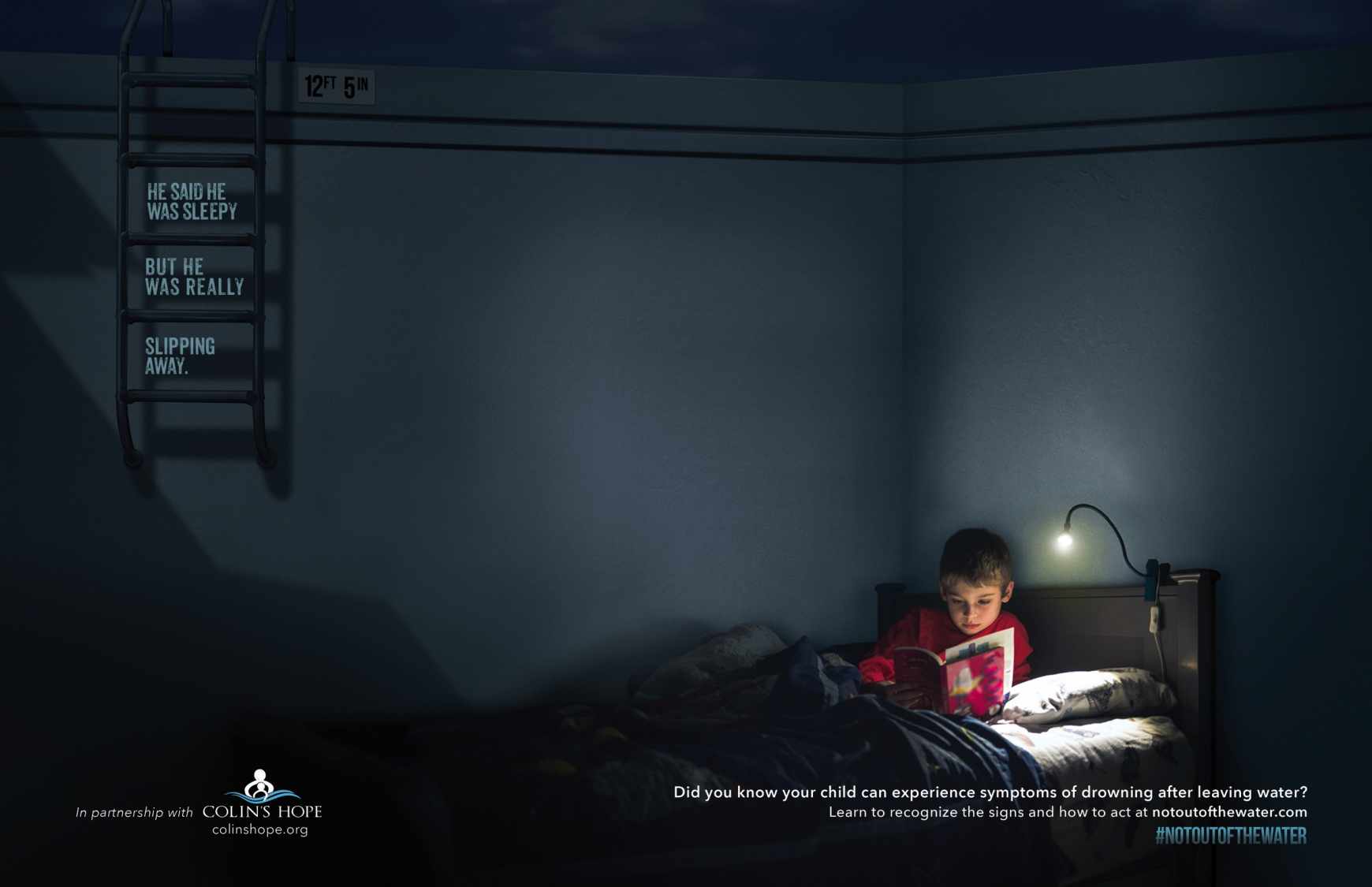 National Water Safety Month Print Ad - Not Out Of The Water - Sleepy 