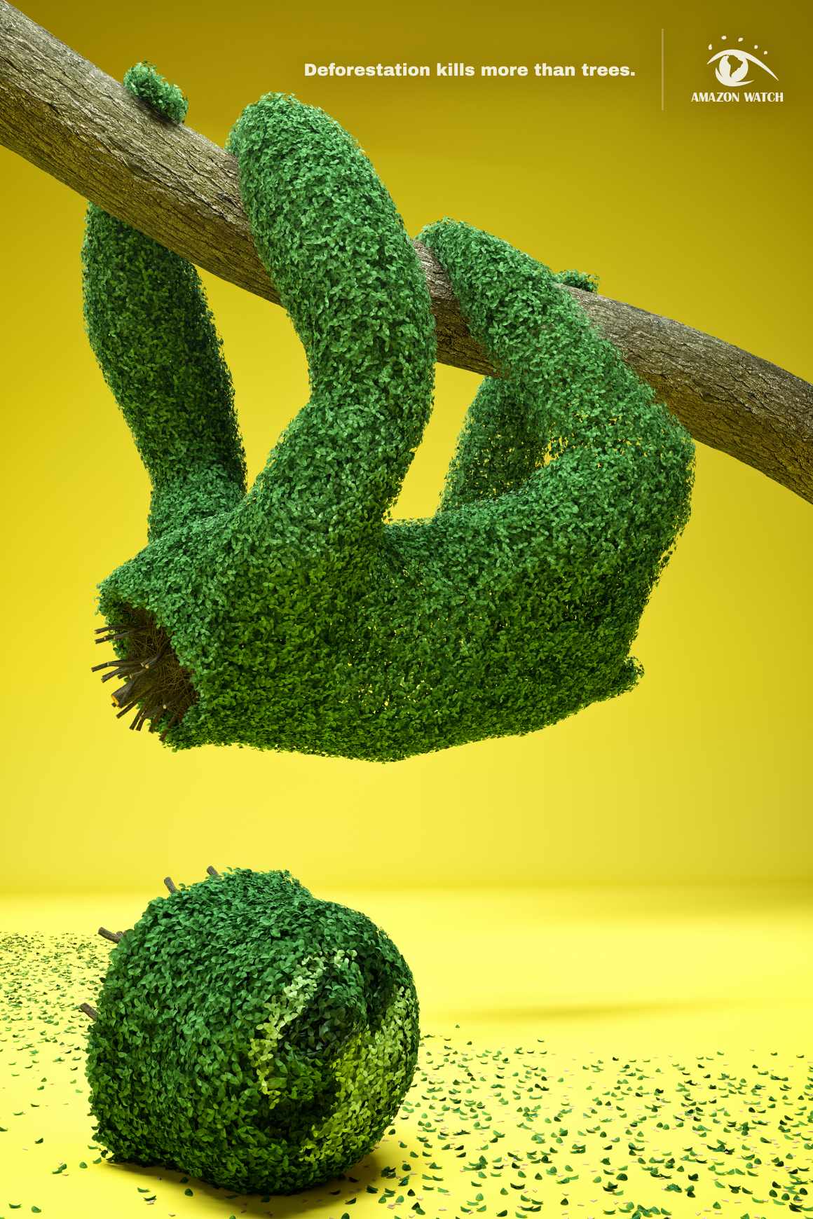Amazon Watch Print Ad - Topiary Terror - Sloth