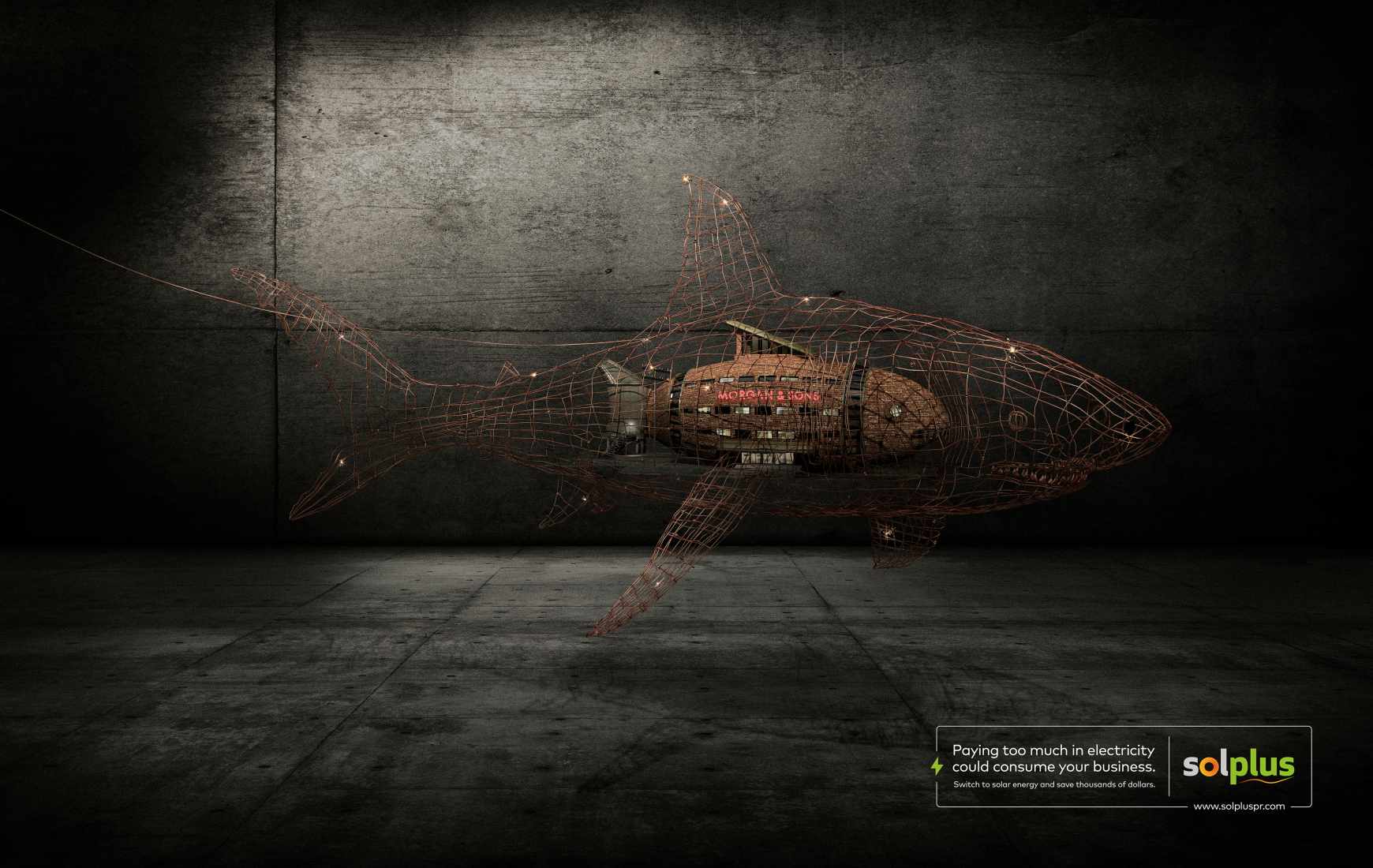 Solplus Print Ad - Electric Shark 