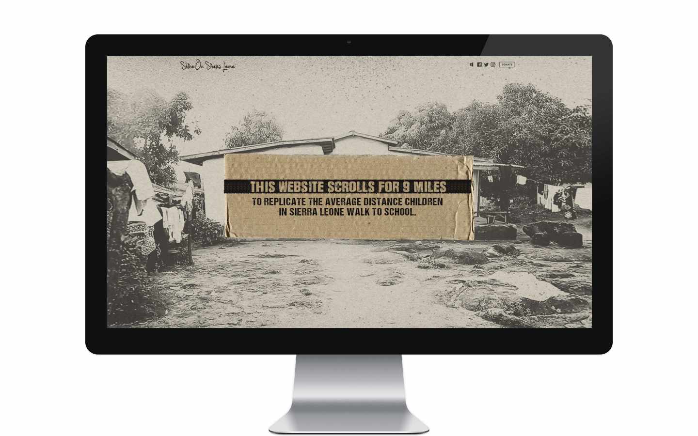 Shine On Sierra Leone Integrated Ad - 9 Mile Scroll