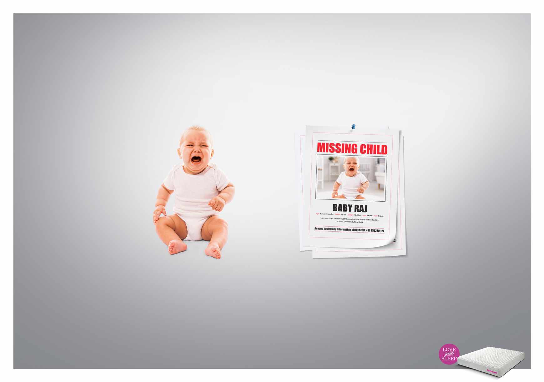 Springwel Print Ad - Love your Sleep - Baby 