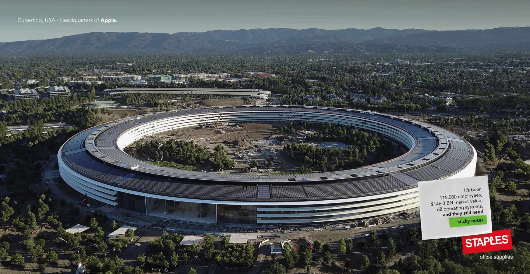 Staples Print Ad - Headquarters / Sticky Notes