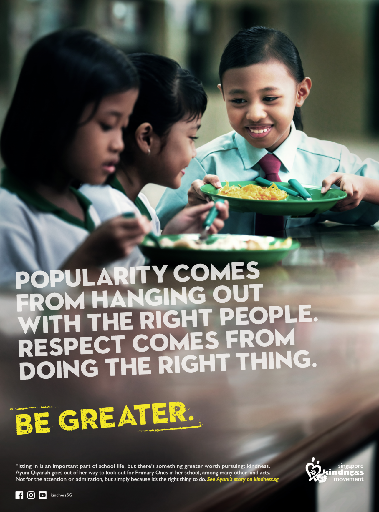 Singapore Kindness Movement Print Ad - Be Greater