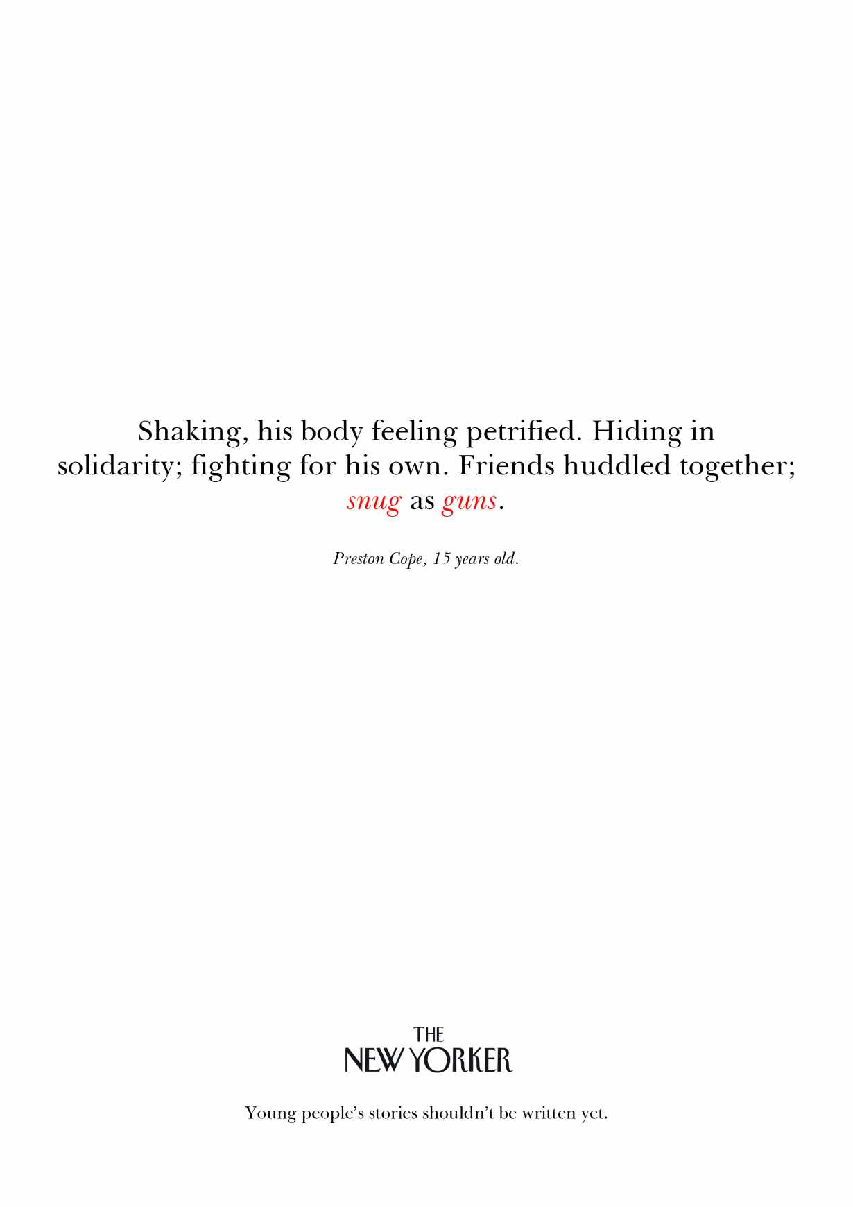 The New Yorker Print Ad - Preston