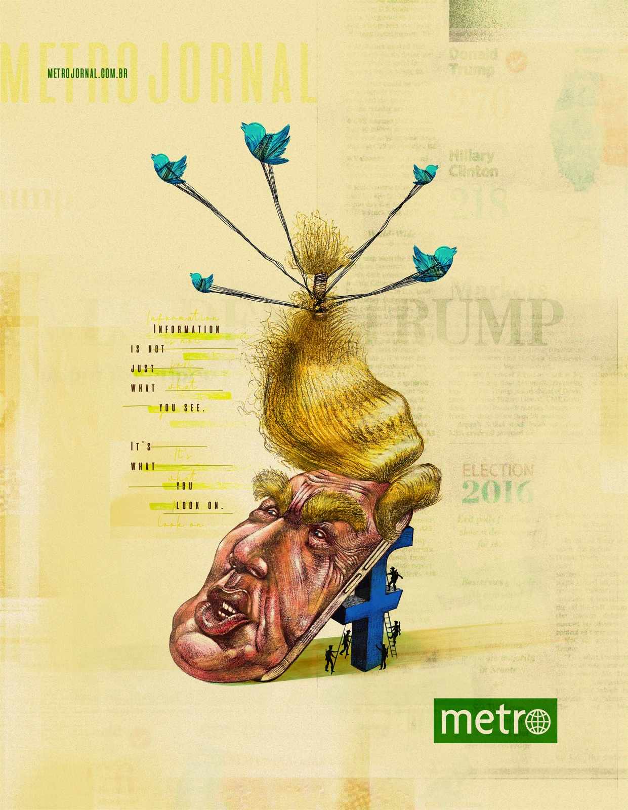 Metro Print Ad - Deconstruction - Trump
