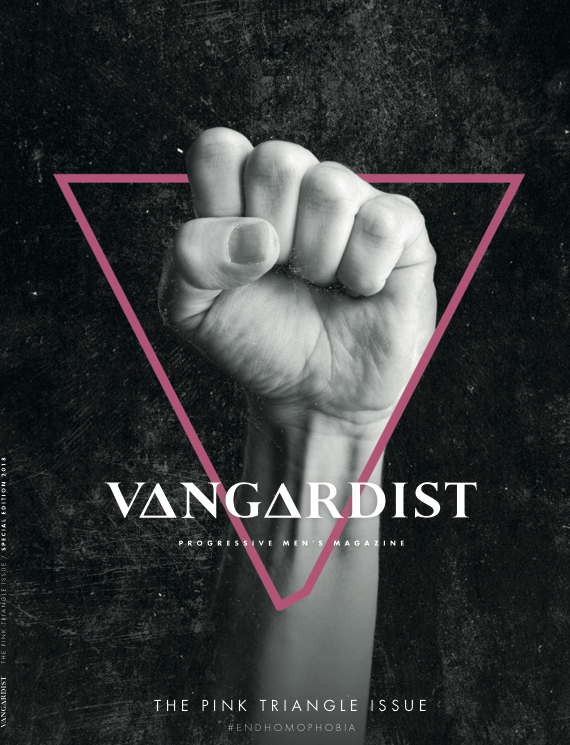 Vangardist Integrated Ad - The Pink Triangle Issue
