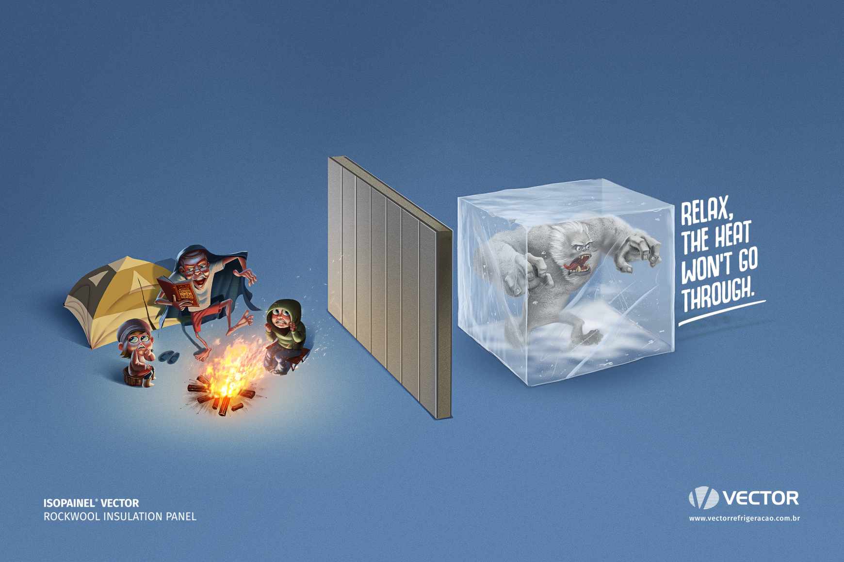 Vector Print Ad - Camp Fire 