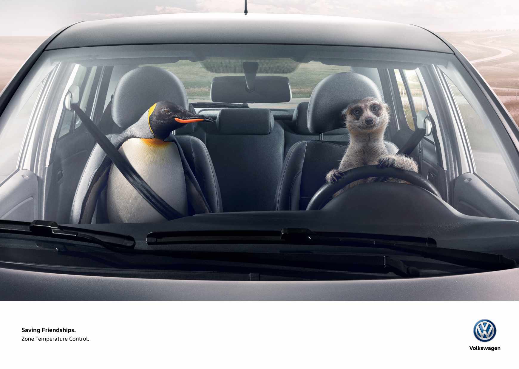 Volkswagen Print Ad - Meerkat &amp; Penguin