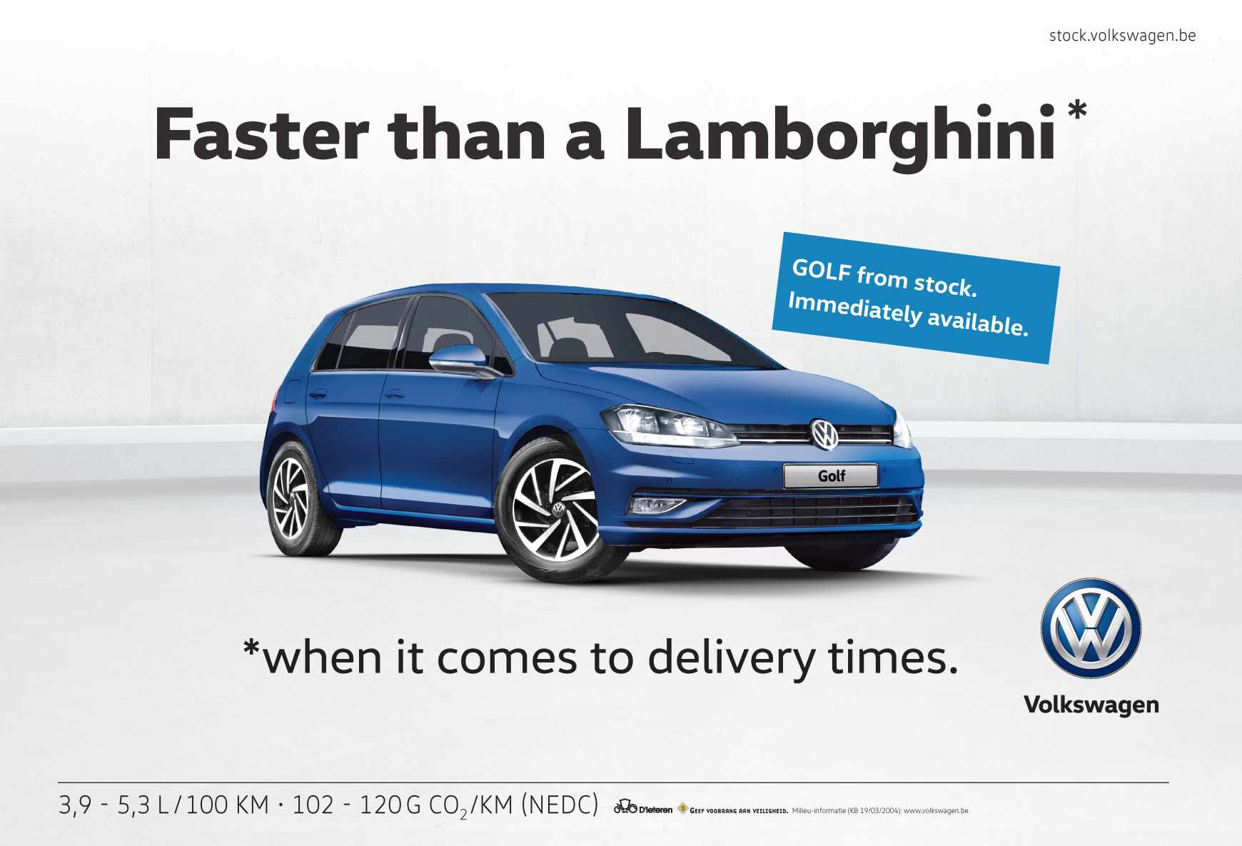 Volkswagen Integrated Ad - Faster than a Lamborghini