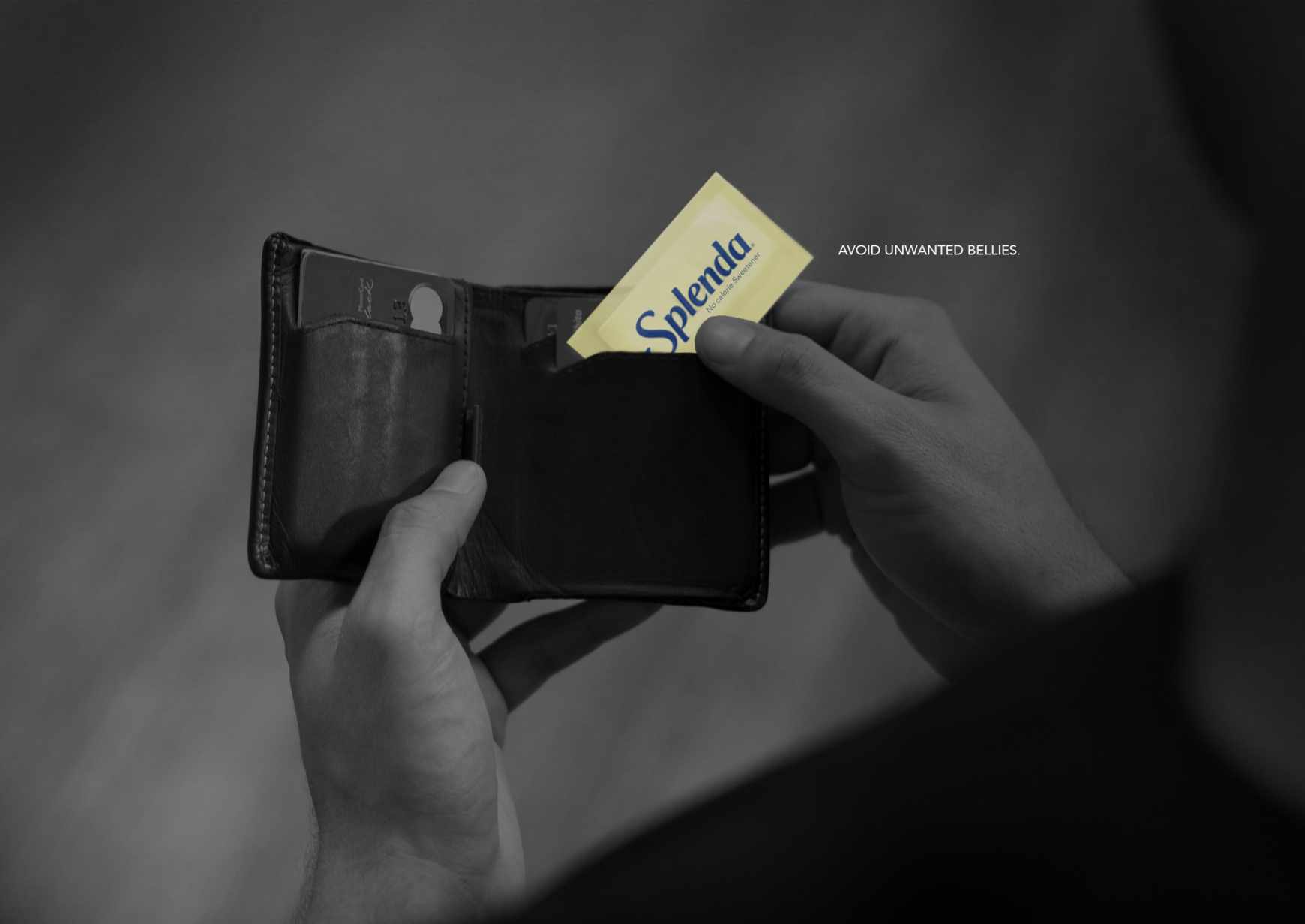 Splenda Print Ad - Unwanted Bellies - Wallet
