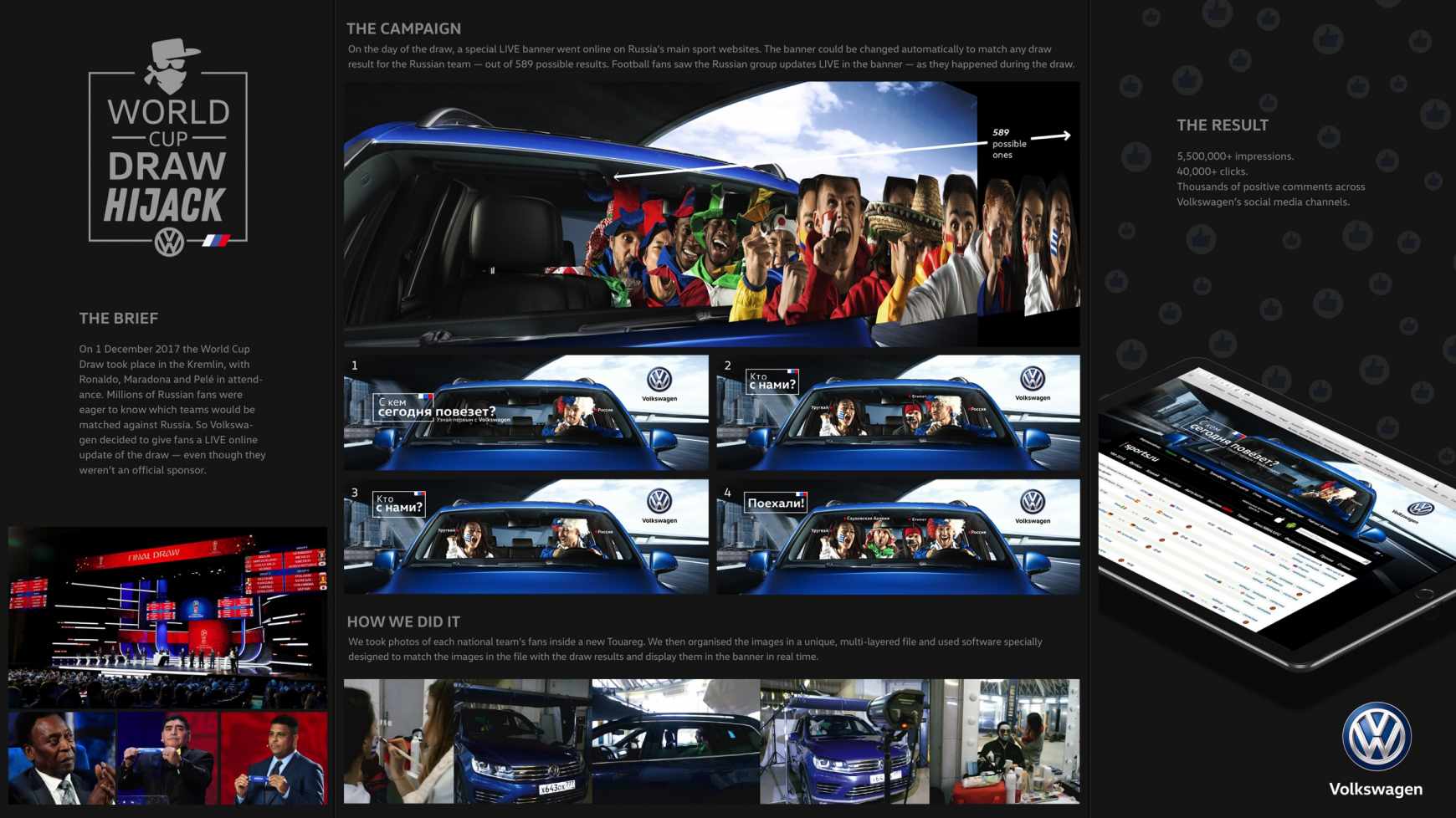 Volkswagen Digital Ad - World Cup Draw Hijack 2018