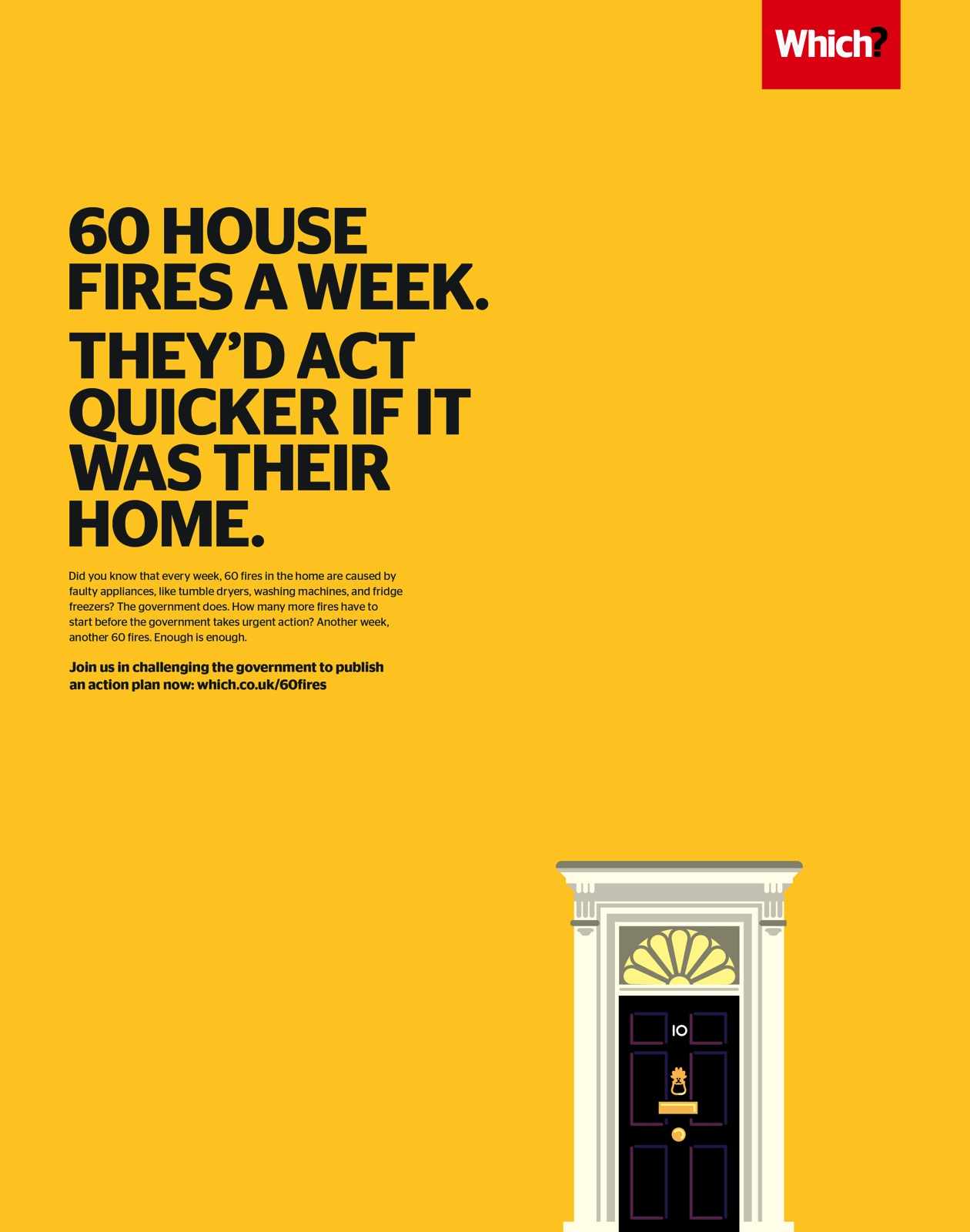Which? Print Ad - Government's Lack of Urgency on Product Safety Called Out 