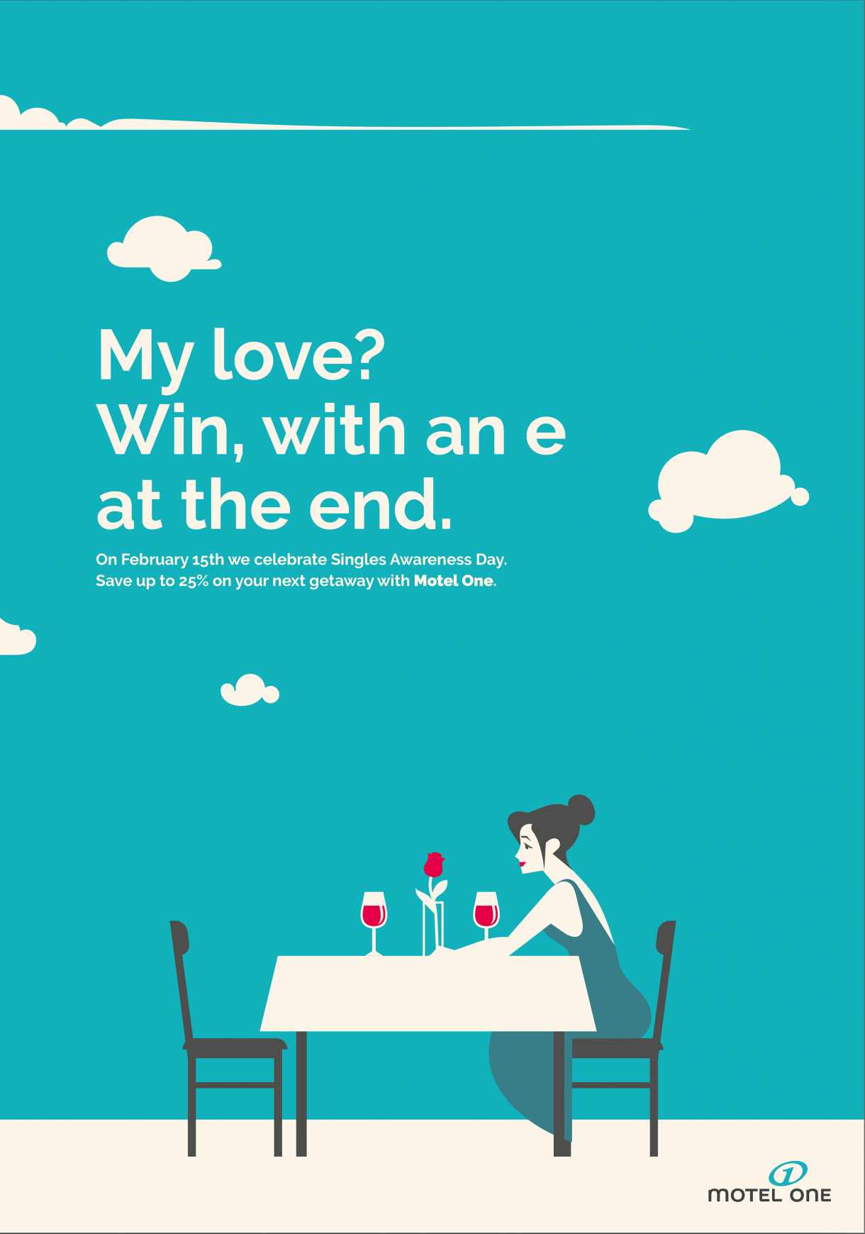 Motel One Print Ad - Singles Awareness Day, 2