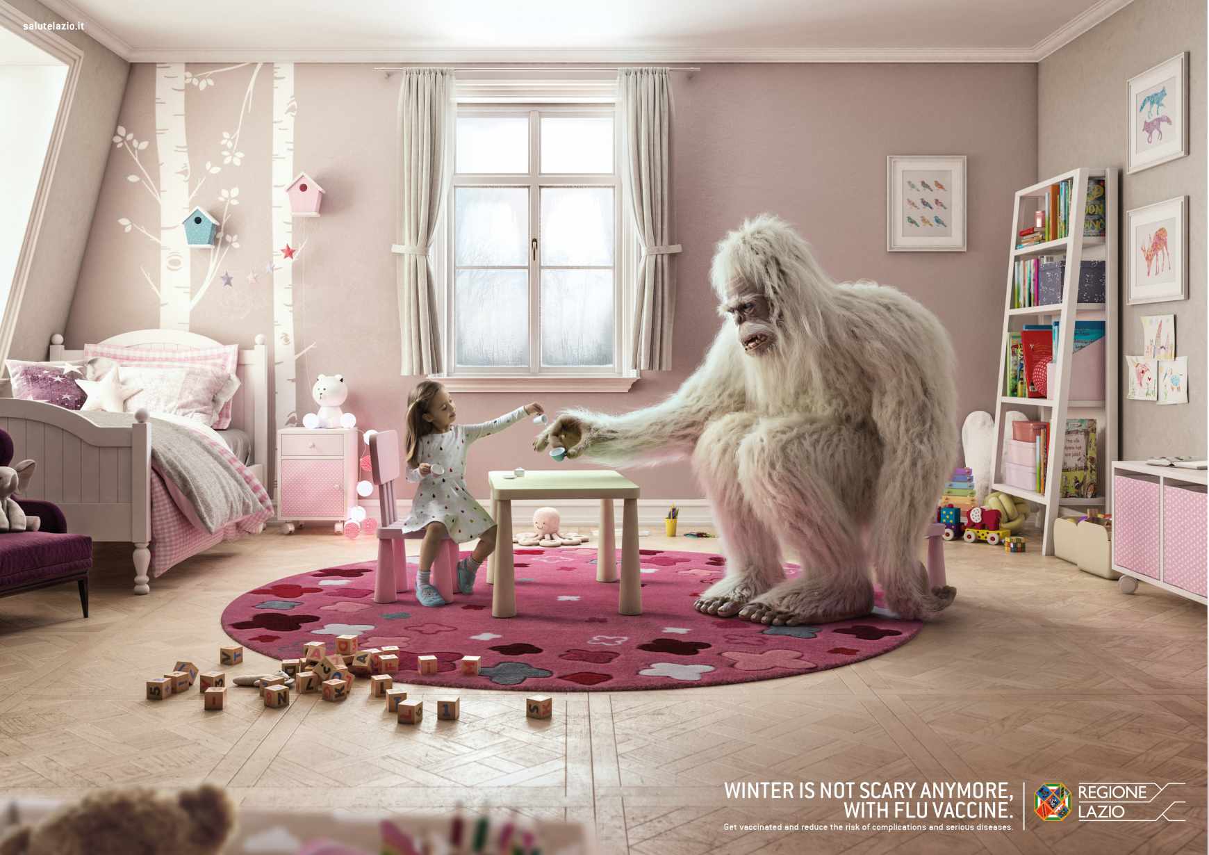 Regione Lazio Print Ad - Unscary Winter - Yeti 